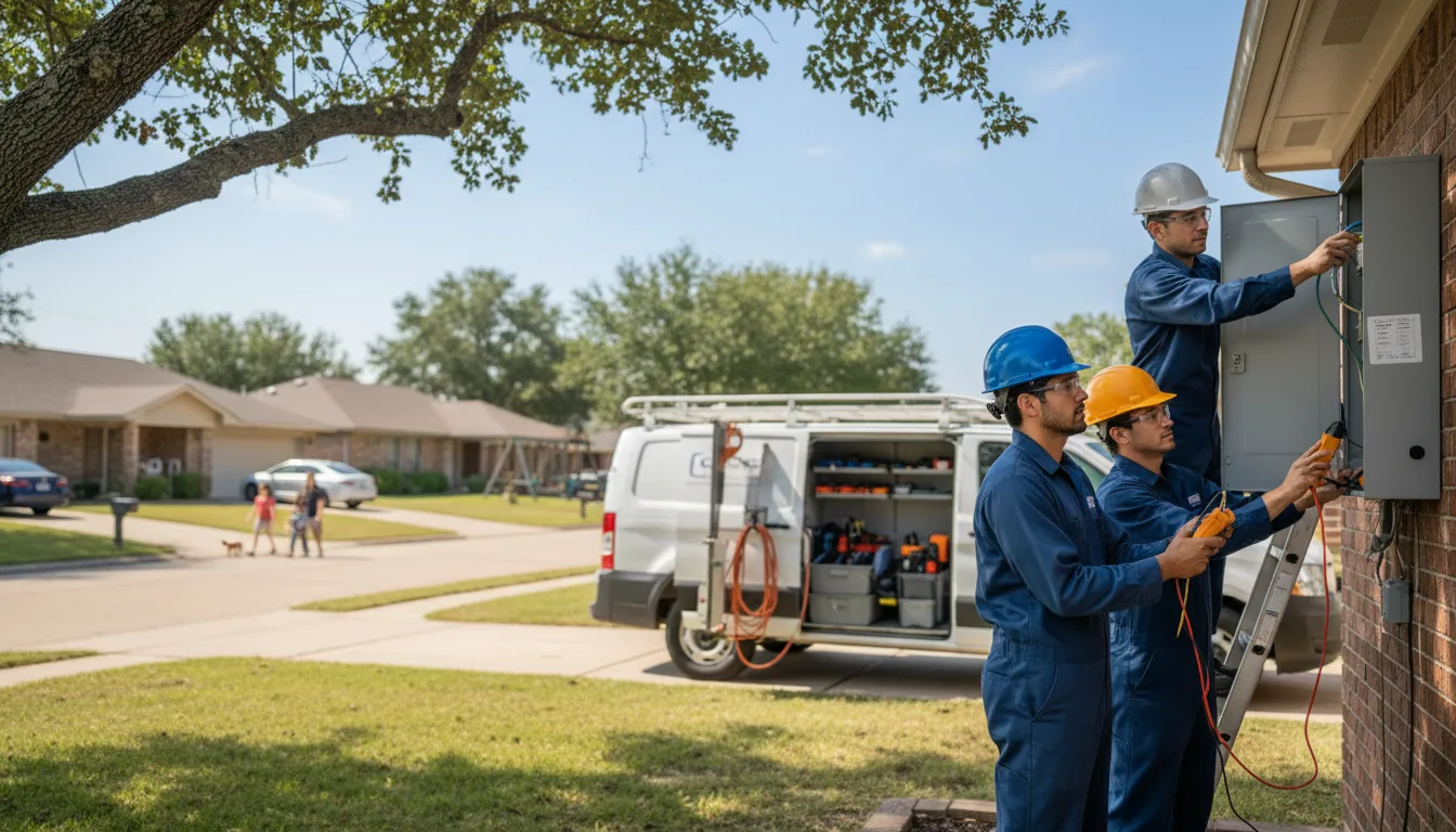 Certified electrician providing emergency electrical services in Tussy, OK